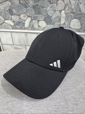 adidas Black Ponytail Baseball Cap with Reflective Logo
